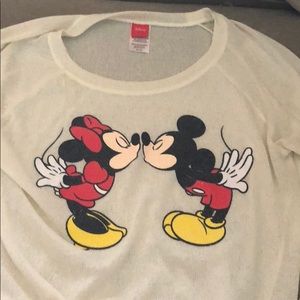 Disney Mickey and Minnie Kissing Sweater